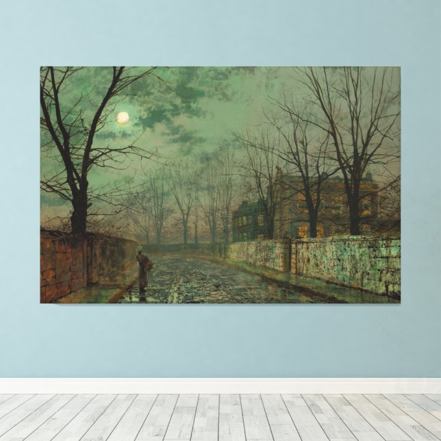John Atkinson Grimshaw - Under the Silvery Moon Leinwanddruck (Insitu (Holzboden))