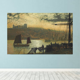 John Atkinson Grimshaw - Whitby Abbey und Kirche Leinwanddruck