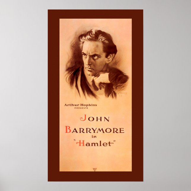 John Barrymore in Hamlet Broadway 1922 Poster (Vorne)