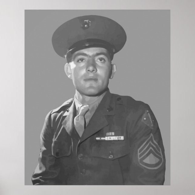 John Basilone — Ehrenmedaille des Empfängers Poster (Vorne)