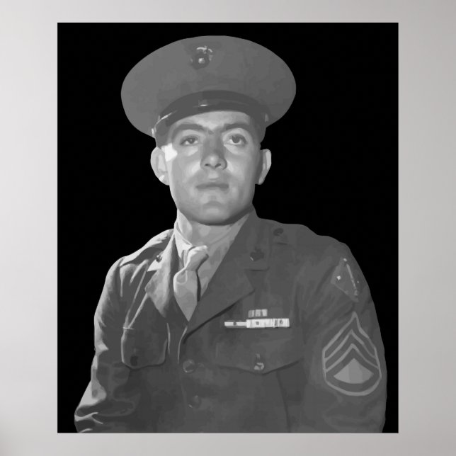 John Basilone — Ehrenmedaille des Empfängers Poster (Vorne)