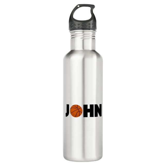John Basketball Edelstahlflasche (Vorderseite)