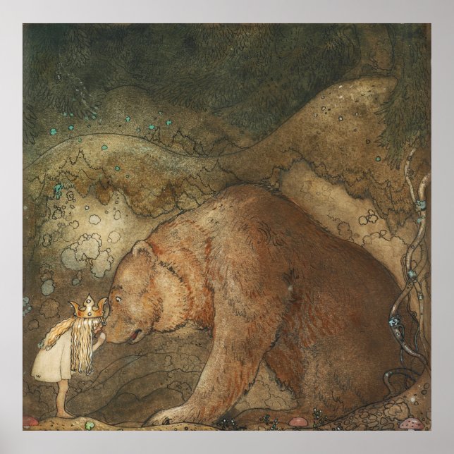 John Bauer - Arme kleine Basse Poster (Vorne)