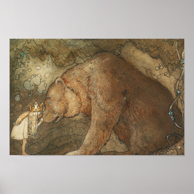 John Bauer - Arme Little Basse Poster (Vorne)