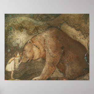 John Bauer - Arme Little Basse Poster