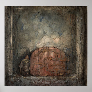 John Bauer - Bergaporten Poster