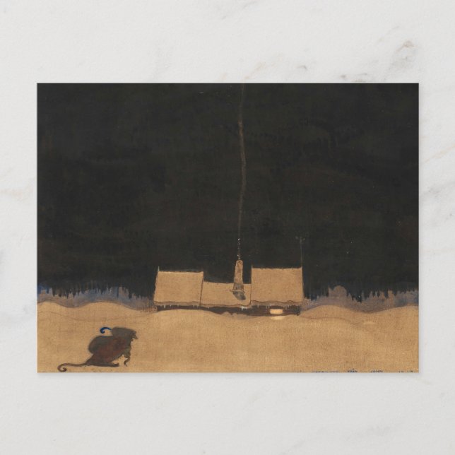 John Bauer - Die Hütte am Fuße des Berges Postkarte (Vorderseite)