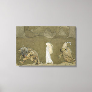 John Bauer - die Prinzessin und die Schleppangeln Leinwanddruck