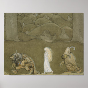 John Bauer - Die Prinzessin und die Trolle Poster
