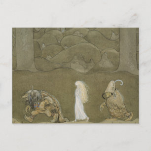 John Bauer - Die Prinzessin und die Trolle Postkarte