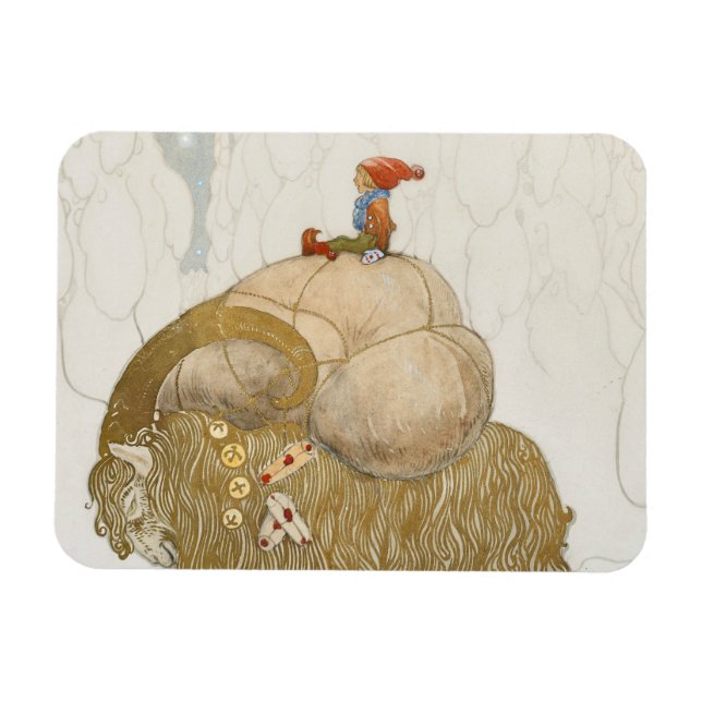John Bauer - Die Weihnachtsziege Magnet (Horizontal)