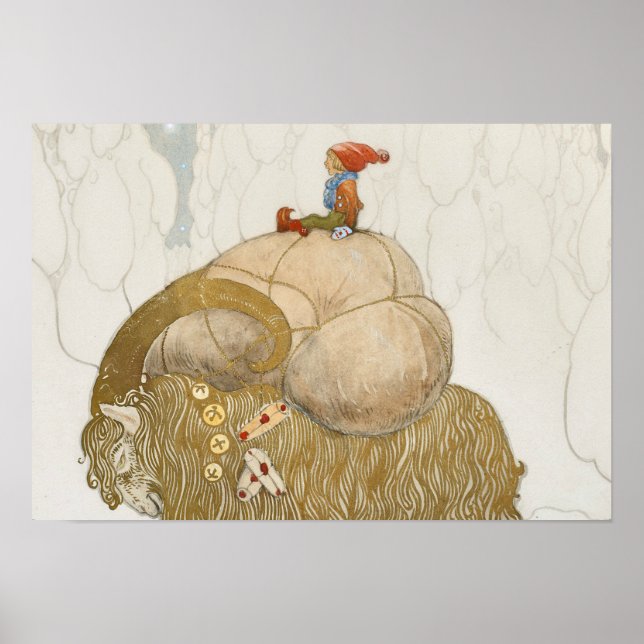 John Bauer - Die Weihnachtsziege Poster (Vorne)