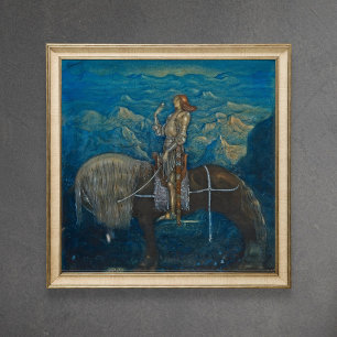 John Bauer Ein Ritter von unter Gnomes Poster