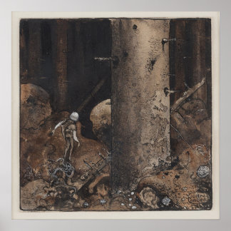 John Bauer - Im trügerischen Wald Poster