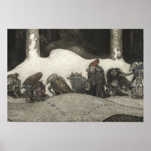 John Bauer - In der Weihnachtsnacht Poster