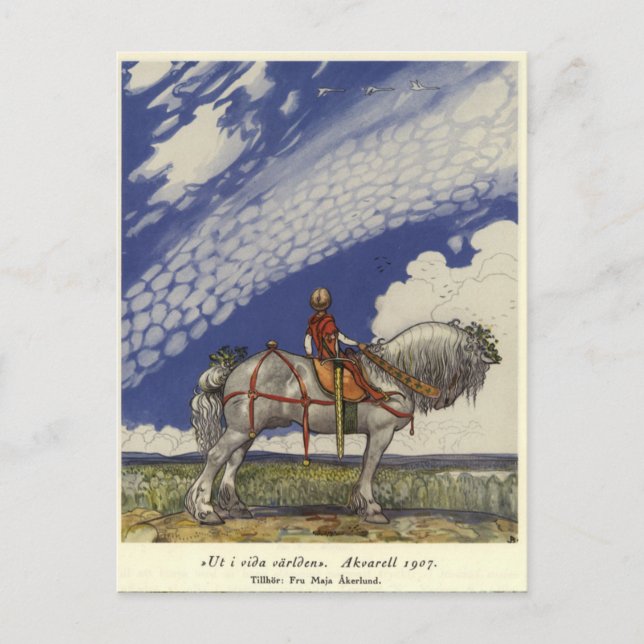 John Bauer - In die weite Welt Postkarte (Vorderseite)