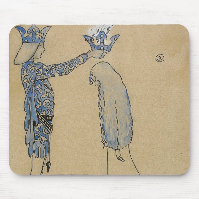 John Bauer - Lege den Prinzen dann eine Krone Gold Mousepad (Vorne)