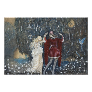 John Bauer - Lena tanzt mit dem Ritter Fotodruck