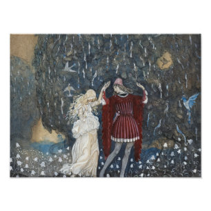 John Bauer - Lena tanzt mit dem Ritter Fotodruck