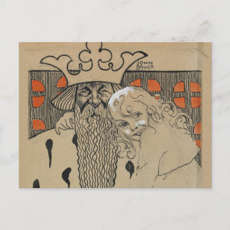 John Bauer, Linda Gull och den gamle, 1905 Postkarte