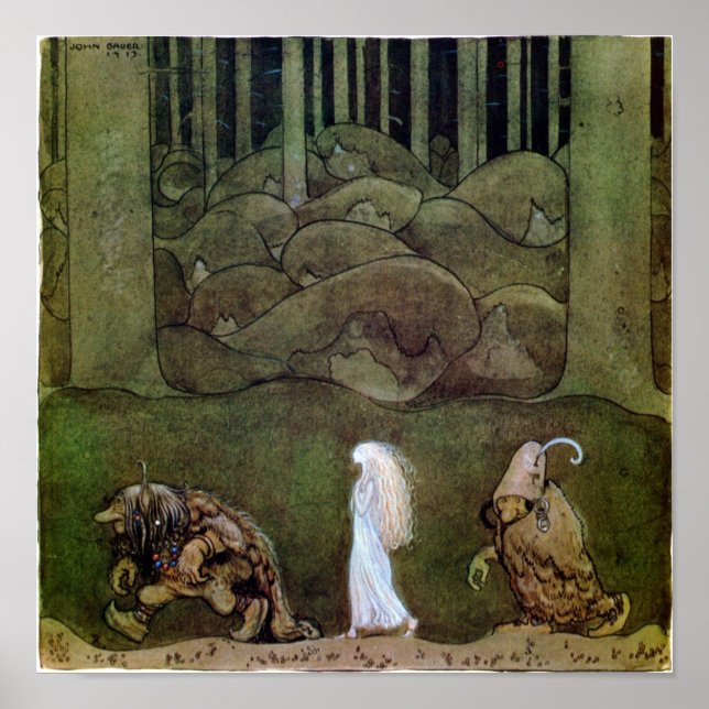 John Bauer One Summer's Abend Poster (Vorne)