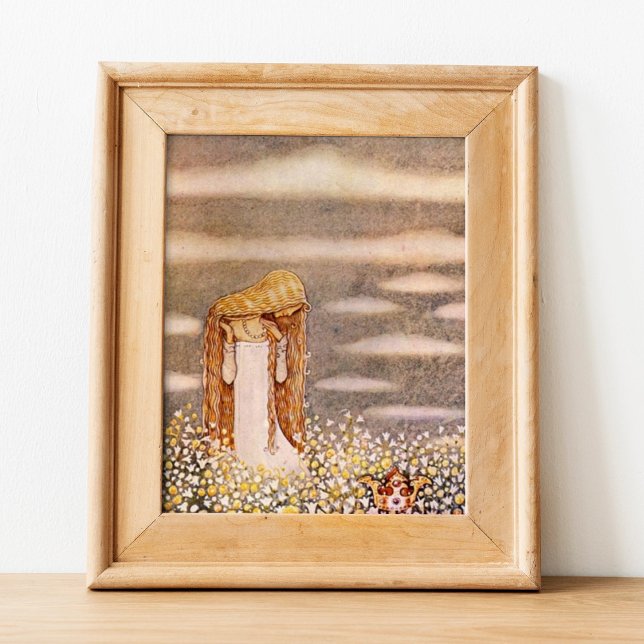 John Bauer Princess in Blume Meadow Poster (Von Creator hochgeladen)