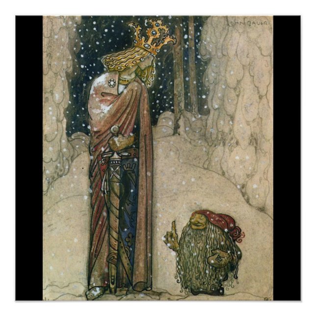 John Bauer - Prinzessin und Troll Poster (Vorderseite)