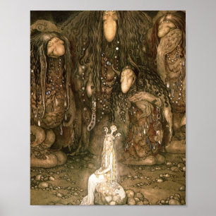 John Bauer - Schauen Sie sich ihre Troll-Mutter an Poster