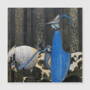 John Bauer The Blue Cloak Circa 1913 Magnetkarte