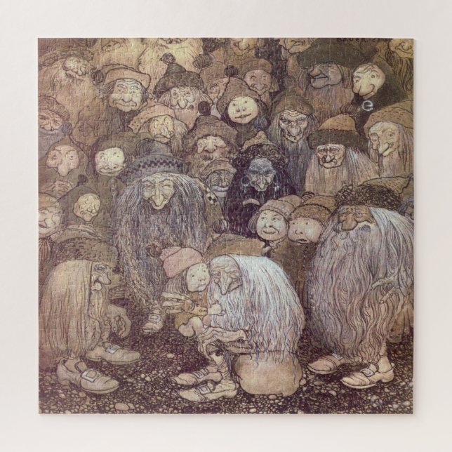 John Bauer Troll Kunst Puzzle (Vertikal)