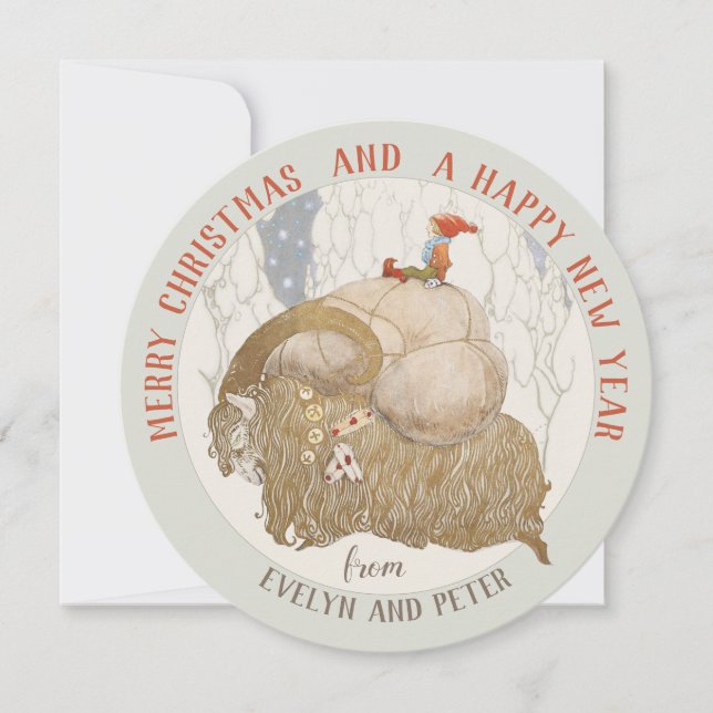 John Bauer Weihnachten Ziege Julbocken Weihnachtsk (Vorderseite)