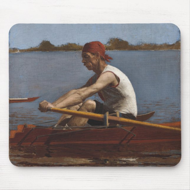 John Biglin in einem SingleScull Mousepad (Vorne)