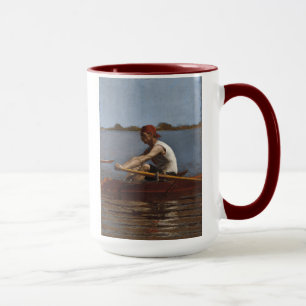 John Biglin in einem SingleScull Tasse