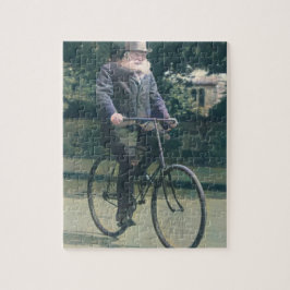 John Boyd Dunlop c Riding Bicycle 1915 Color Redux Puzzle