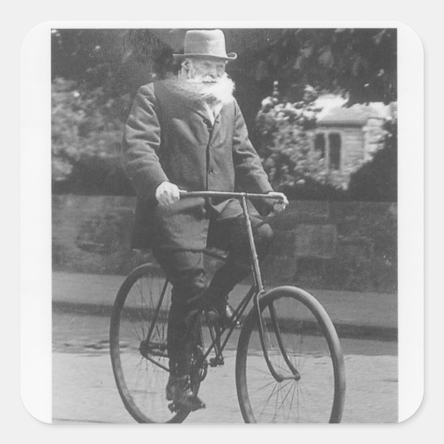 John Boyd Dunlop Quadratischer Aufkleber (Vorderseite)