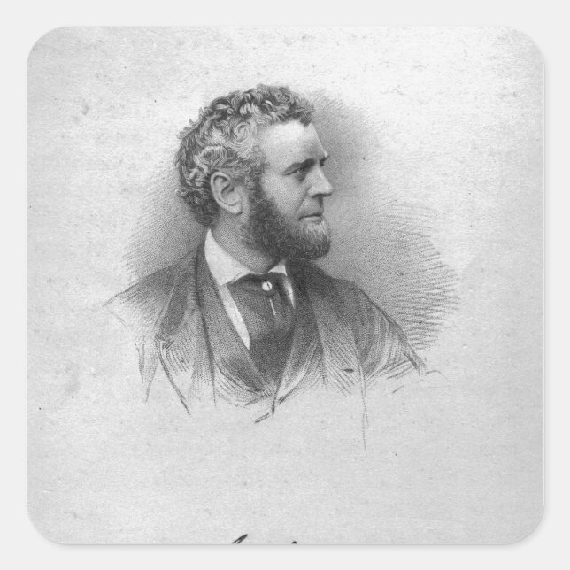 John Brown Quadratischer Aufkleber (Vorderseite)