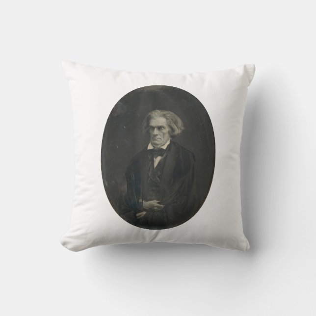 John C. Calhoun durch Mathew Brady 1849 Kissen (Vorderseite)