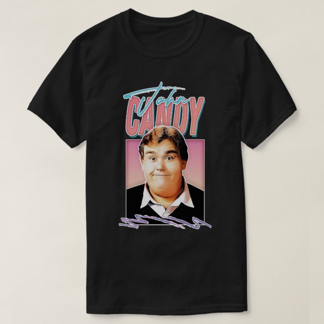 John Candy 80er Style Retro Fan Art T-Shirt (Design vorne)