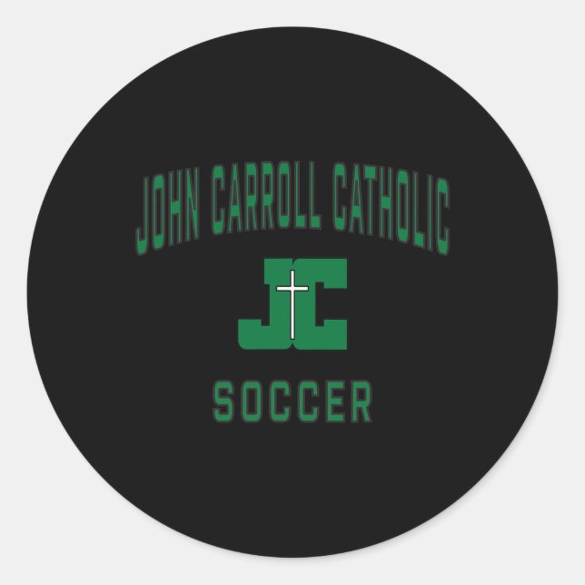 John Carroll Catholic High School Cavaliers Fußbal Runder Aufkleber (Vorderseite)