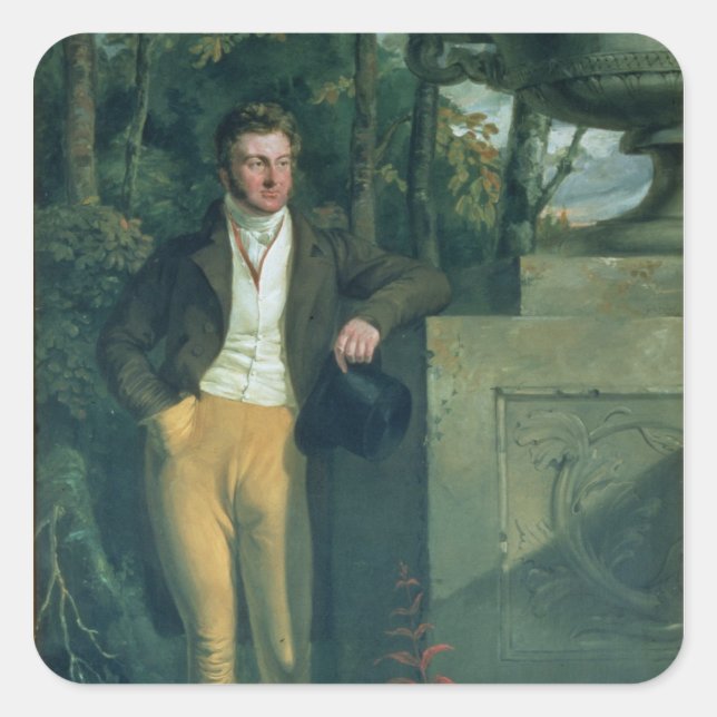 John Charles, 3rd Earl Spencer Quadratischer Aufkleber (Vorderseite)