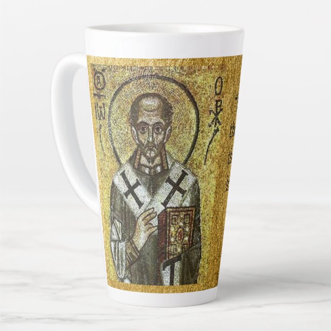 John Chrysostom l Orthodox l Catholic l Icon, Milchtasse (Linke Ecke)