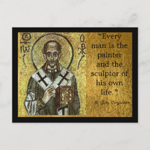 John Chrysostom l Orthodox l Catholic l Icon, Postkarte