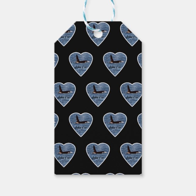 John Coe Orca Killer Whale Black Geschenkanhänger (Vorderseite)