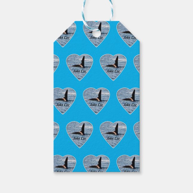John Coe Orca Killer Whale Blue Geschenkanhänger (Vorderseite)