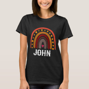 John Colorful Rainbow Männer Kindernamensgedanke R T-Shirt