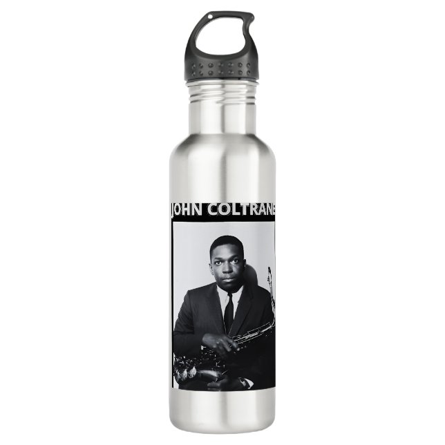 John Coltrane Edelstahlflasche (Vorderseite)
