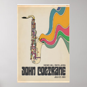 John Coltrane, Live in Japan 1966, Originaldruck Poster