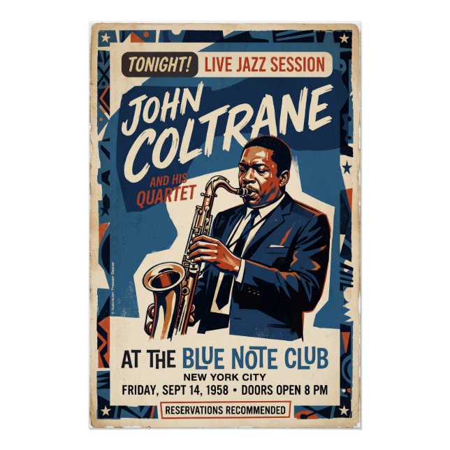 John Coltrane Live-Session  Poster (Vorderseite)
