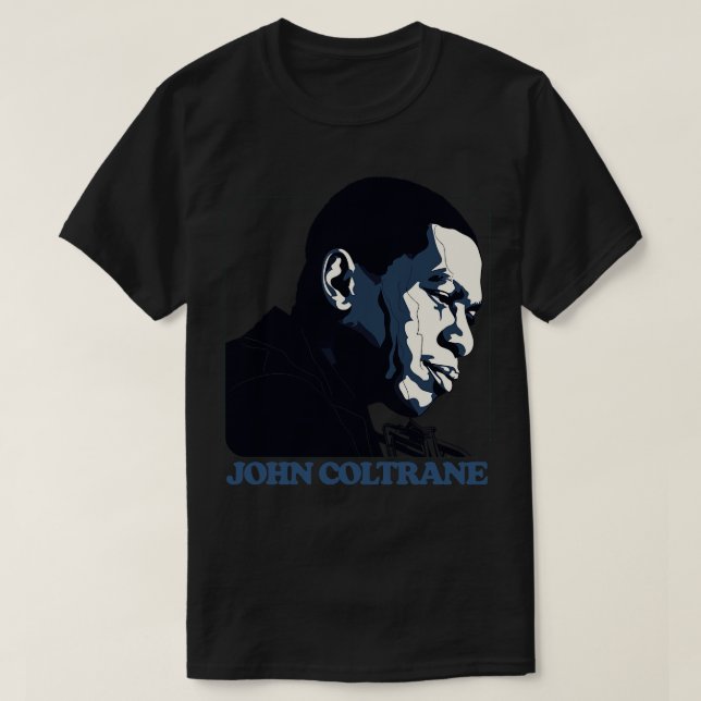 John Coltrane Retro Jazz Music Fan Design T-Shirt (Design vorne)
