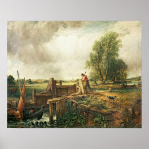 John Constable   A Boat Passing a Lock Poster